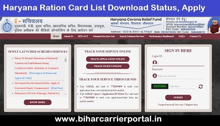 Haryana Ration Card List Download Status, Apply