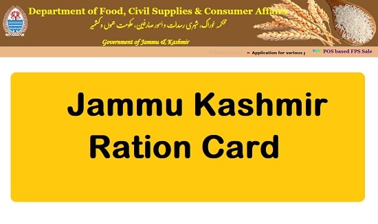 Jammu Kashmir Ration Card